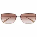 Alexander McQueen gradient oversize-frame sunglasses - Gold
