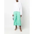 Moschino high-waist cropped trousers - Green