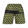 Marni checkerboard drawstring swim shorts - Green