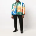 Casablanca graphic-print quilted shirt jacket - Green