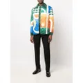 Casablanca graphic-print quilted shirt jacket - Green
