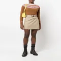 Mackintosh SEEMA bonded cotton skirt - Brown