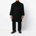 Mackintosh belted wool-cashmere blend trench coat - Black