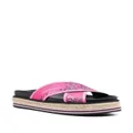 Kenzo bandana-print platform sandals - Pink