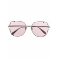 Alexander McQueen Eyewear oversize square-frame sunglasses - Neutrals
