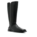 Stuart Weitzman pearl-embellished detail boots - Black