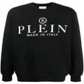 Philipp Plein logo-print crew neck sweatshirt - Black