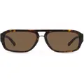 Dolce & Gabbana Eyewear DG Crossed pilot-frame sunglasses - Brown