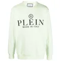 Philipp Plein logo-print crew neck sweatshirt - Green