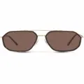 Dolce & Gabbana Eyewear double-bridge pilot-frame sunglasses - Brown