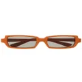 Undercover rectangle-frame tinted sunglasses - Orange