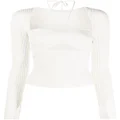 Simkhai Alexia cut-out detail knitted top - White