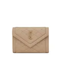 Saint Laurent Gaby small envelope wallet - Neutrals