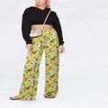 MSGM floral pattern palazzo trousers - Green
