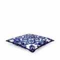Dolce & Gabbana Mediterraneo velvet-trim cushion - Blue
