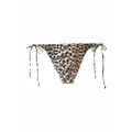 GANNI leopard-print bikini bottoms - Neutrals