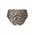 GANNI leopard-print bikini bottoms - Brown