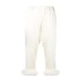 Gilda & Pearl feather-trim silk pyjama set - White