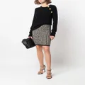 Balmain monogram pattern mini skirt - Neutrals