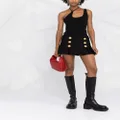 Balmain double-buttoned mini-skirt - Black