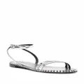 Giuseppe Zanotti rhinestone-embellished flat sandals - Silver