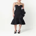 Carolina Herrera ruffled silk dress - Black