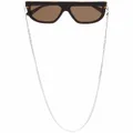 Stella McCartney Eyewear tortoiseshell square-frame sunglasses - Brown