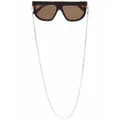 Stella McCartney Eyewear tortoiseshell square-frame sunglasses - Brown