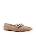 Casadei chain-link woven loafers - Neutrals