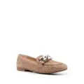 Casadei chain-link woven loafers - Neutrals