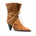ISABEL MARANT wrap suede boots - Brown
