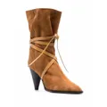 ISABEL MARANT wrap suede boots - Brown
