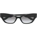 Dolce & Gabbana Eyewear logo-plaque butterfly-frame sunglasses - Black