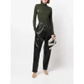ISABEL MARANT high-waist leather trousers - Black