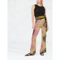 ETRO paisley-print flared trousers - Yellow