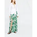 ETRO floral-print wide-leg trousers - Green