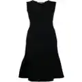 Stella McCartney square-neck sleeveless flared dress - Black
