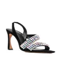 Alexandre Birman crystal-embellished leather sandals - Black