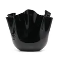Venini draped ceramic vase - Black