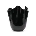 Venini draped ceramic vase - Black