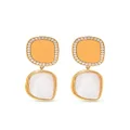 Roberto Coin 18kt rose gold Black Jade Amphibole diamond and mother of pearl earrings - Pink