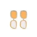 Roberto Coin 18kt rose gold Black Jade Amphibole diamond and mother of pearl earrings - Pink