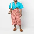 ETRO graphic-print sarong skirt - Orange