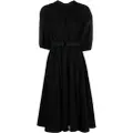 Moncler belted cotton midi dress - Black