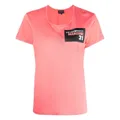Emporio Armani logo-patch T-shirt - Pink