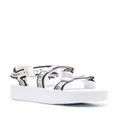 Chiara Ferragni Logomania-strap platform sandals - White