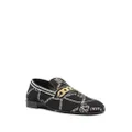 Marni all-over logo-jacquard loafers - Black