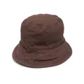Jil Sander logo-patch cotton bucket hat - Brown