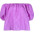 Valentino Garavani off-shoulder silk blouse - Purple