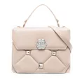 Philipp Plein quilted leather top-handle bag - Neutrals